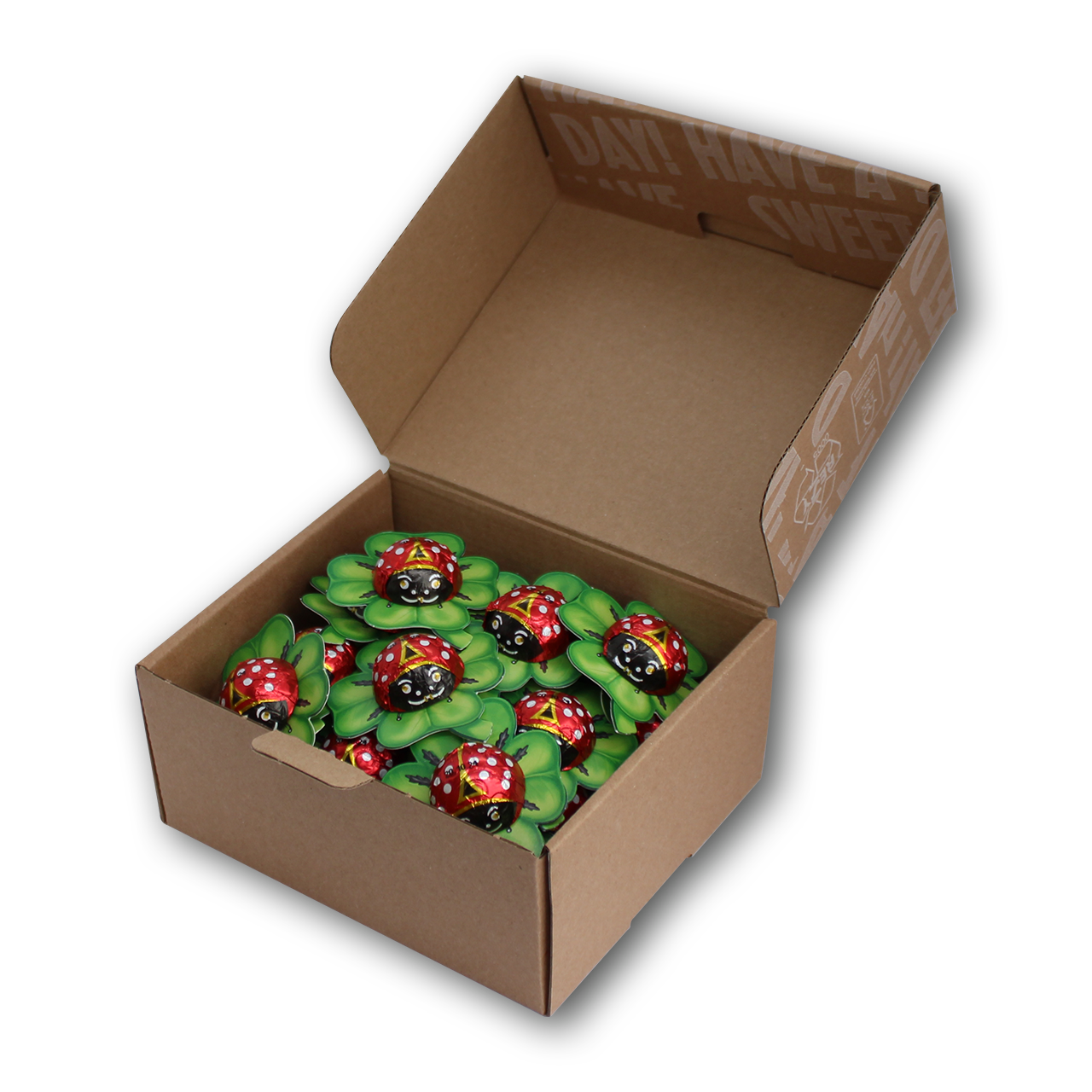 Glückskäfer auf Kleeblatt, 35 x 6,25g